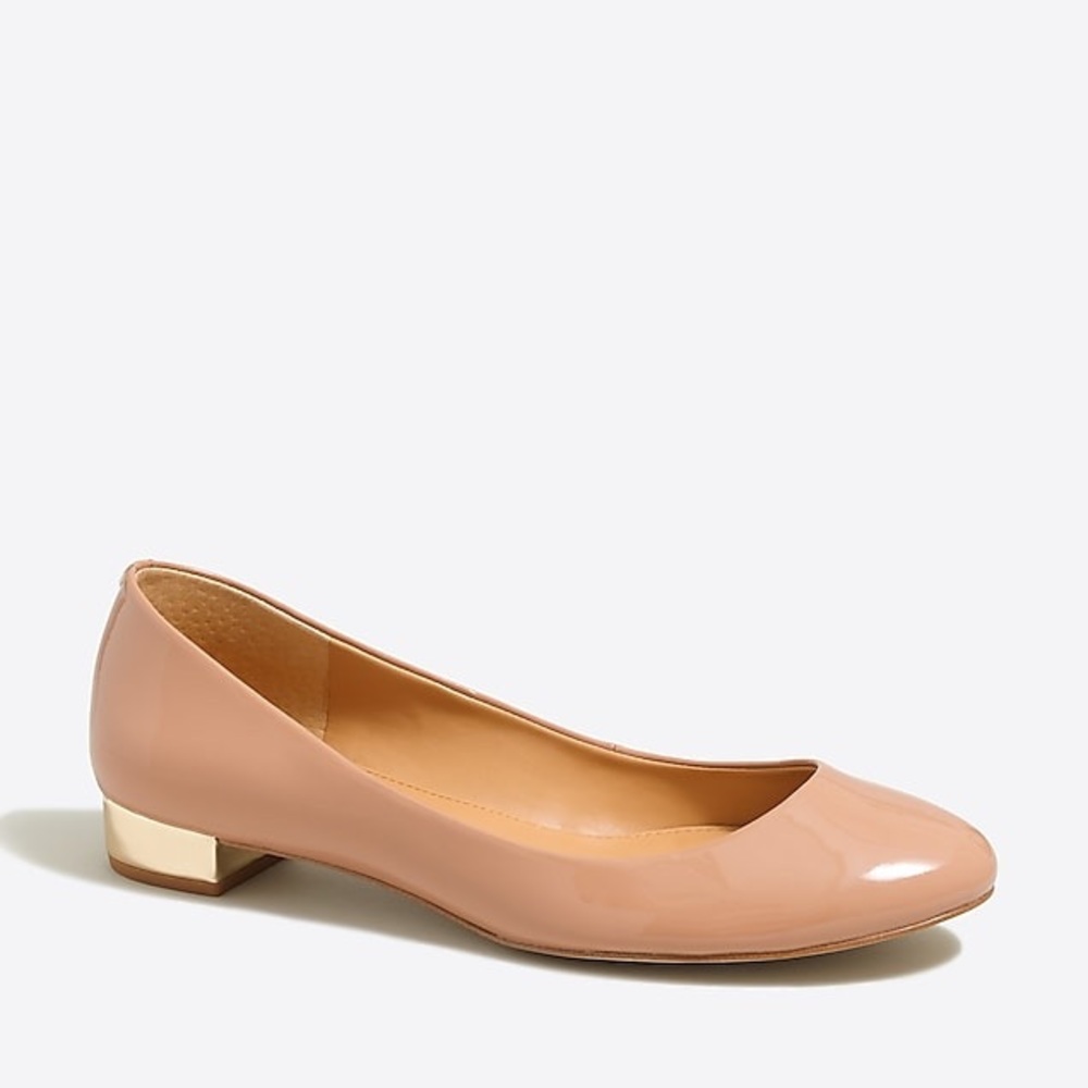 J crew flats with golden heel